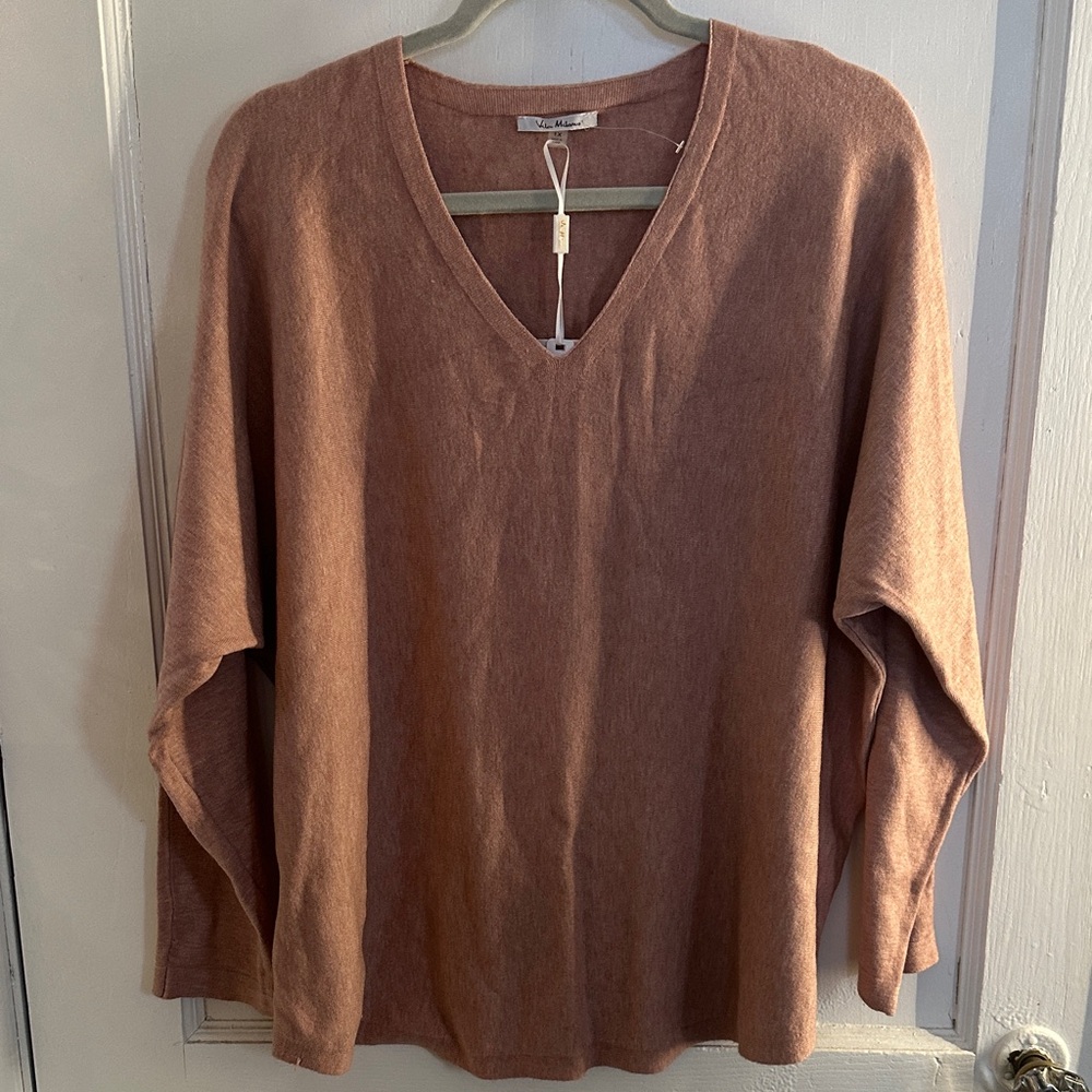 Women's V-Neck Top in Rose by [Brand]